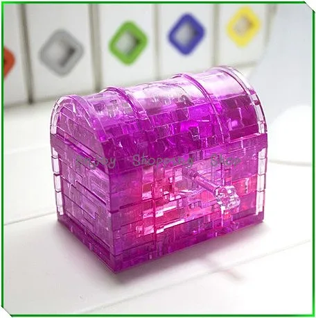 Горячая Забавный сундук с сокровищами DIY головоломки 3D Crystal Puzzle Brinquedos educativos образовательные детские игрушки для детей Пазлы