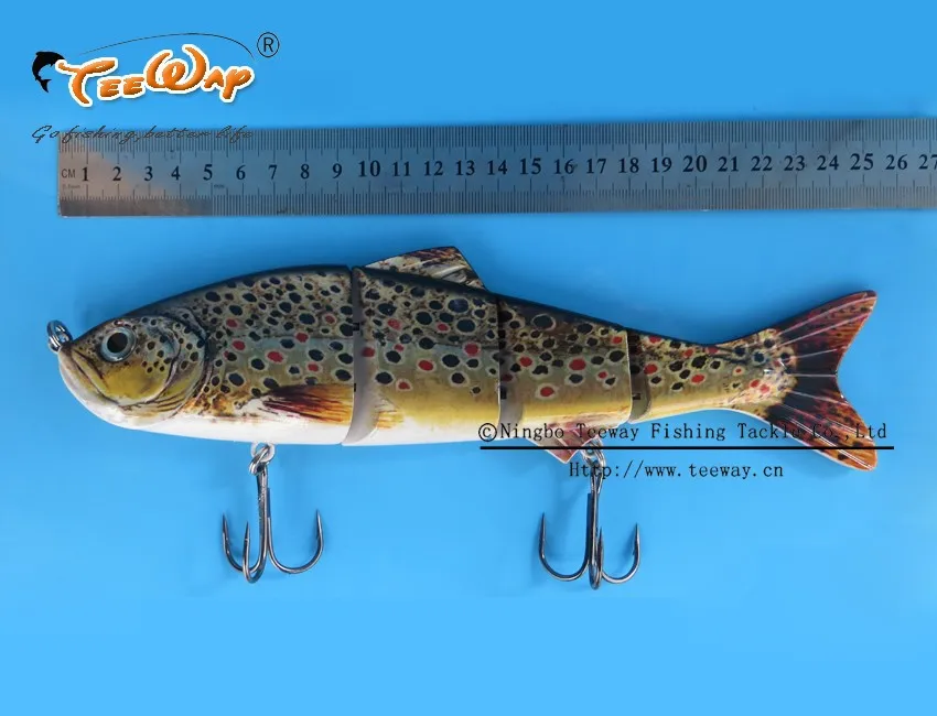 3 шт. Рыбалка приманки 4 Сегмент 6 Сегмент Swimbait Жесткий приманки медленно с рыболовный крючок FL-H05