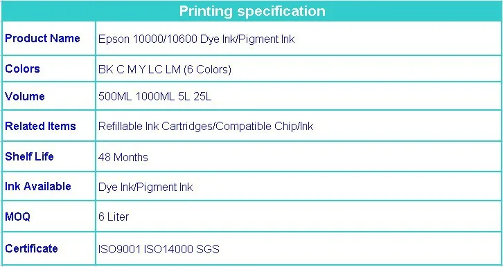 Winnerjet водяная печатная краска для Epson Stylus Pro 10000 10600 пигментные чернила
