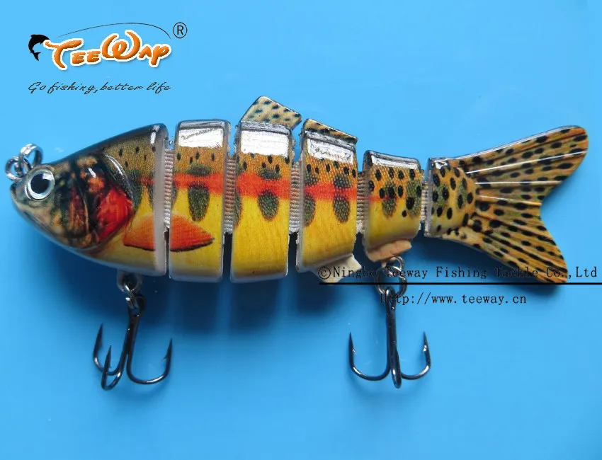 Рыбалка приманки 6 Сегмент Swimbait Жесткий приманки медленно 17 г 10 см рыболовные снасти FL6-SQ нахлыстом