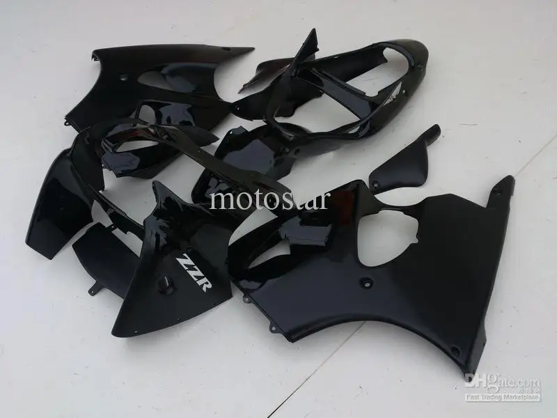 Пресс-форма для подходит для Kawasaki Ninja ZZR600 05 08-желтые языки пламени черный Обтекатели ZZR600 2005-2008 OT40