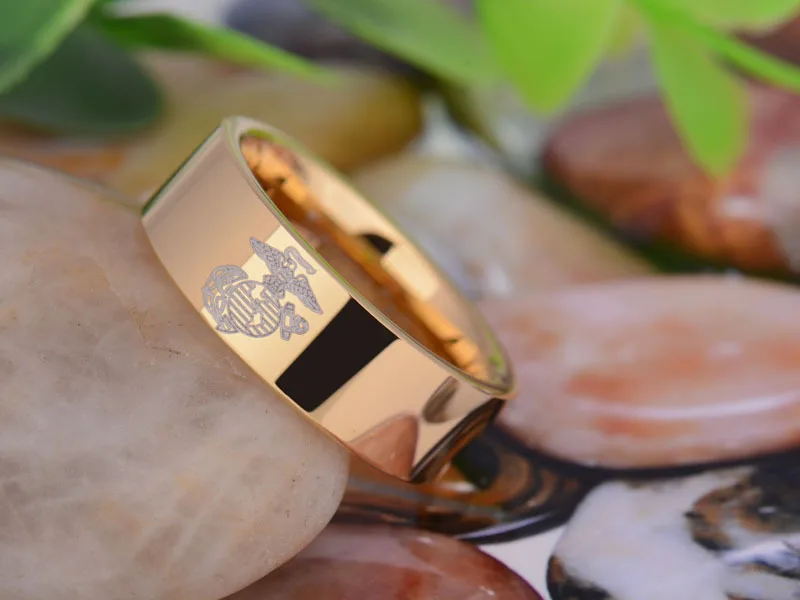 Бесплатная доставка Великобритания Россия Бразилия США Лидер продаж 8 мм Золотой трубы Военная Униформа армии Marines Мужская Мода Вольфрам