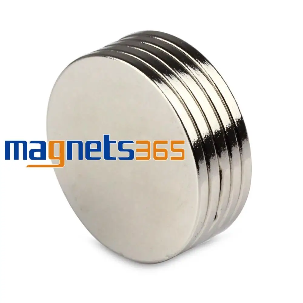 ОМО Magnetics 5 шт. 25 мм х 2 мм N50 Класс Малый диск Круглый цилиндр Редкоземельные Магниты