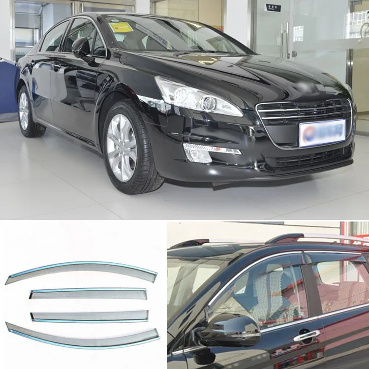 Jinke 4 шт. новые дымчатые прозрачные оконные дефлекторы для peugeot 508