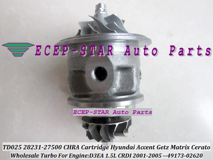 TD025 28231-27500 49173-02620 Turbo CHRA Cartridge Turbocharger Core For HYUNDAI Accent Getz Matrix Cerato 01-05 D3EA (3)
