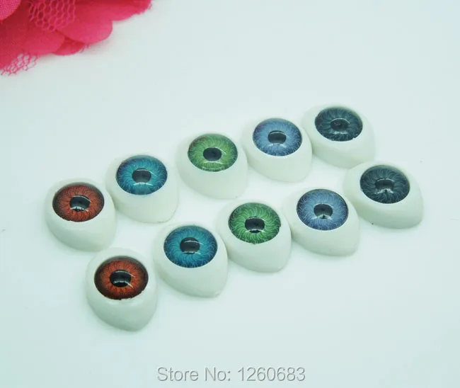 50 шт.(25 pairs) Половина Пластик кукла Средства ухода для век цвета смешивания BJD Средства ухода для век, овальный кукла Dollfie Средства ухода для век завязку 10*14.5 al099