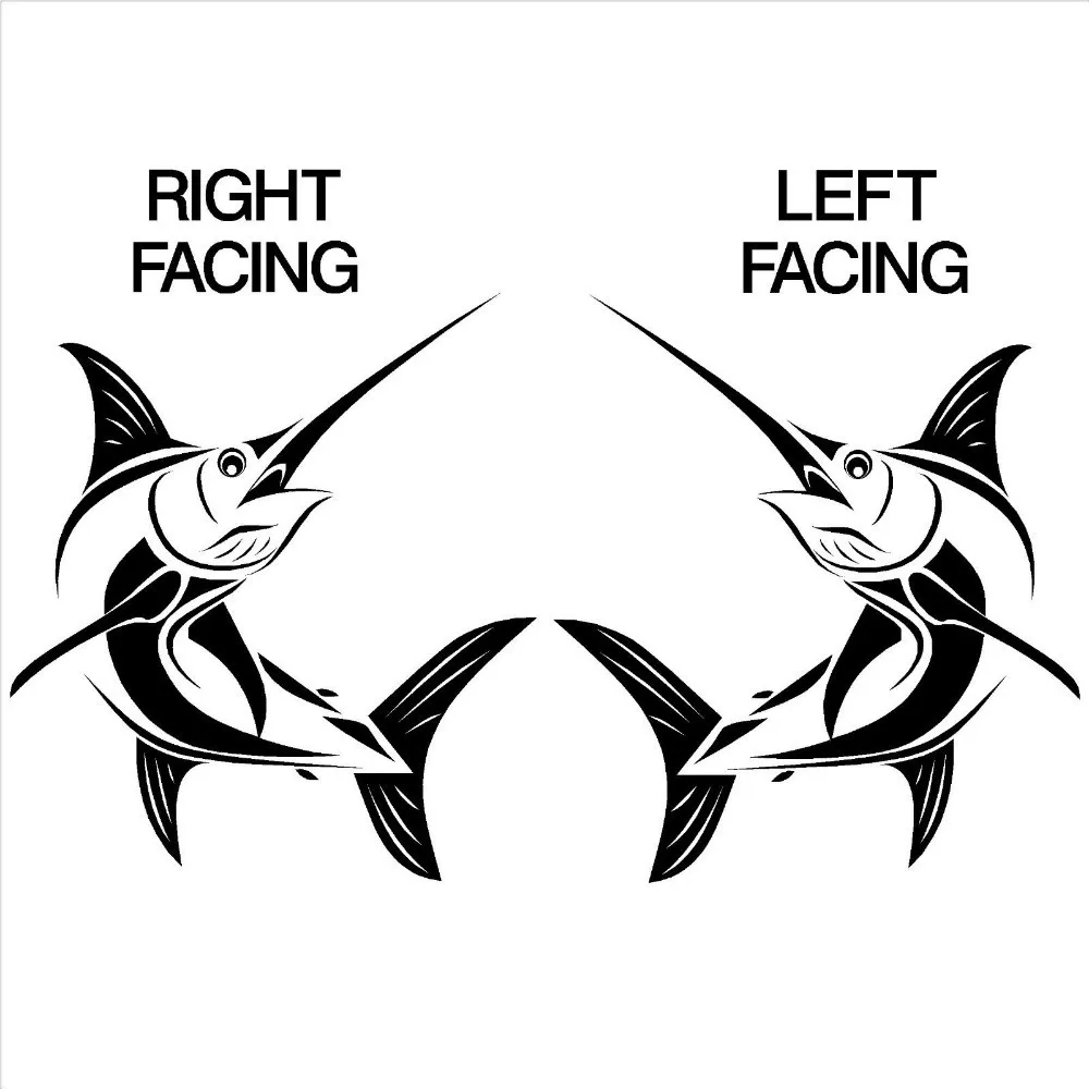 Mad World Marlin Saltwater Fish Fishing Wall Art Stickers Wall