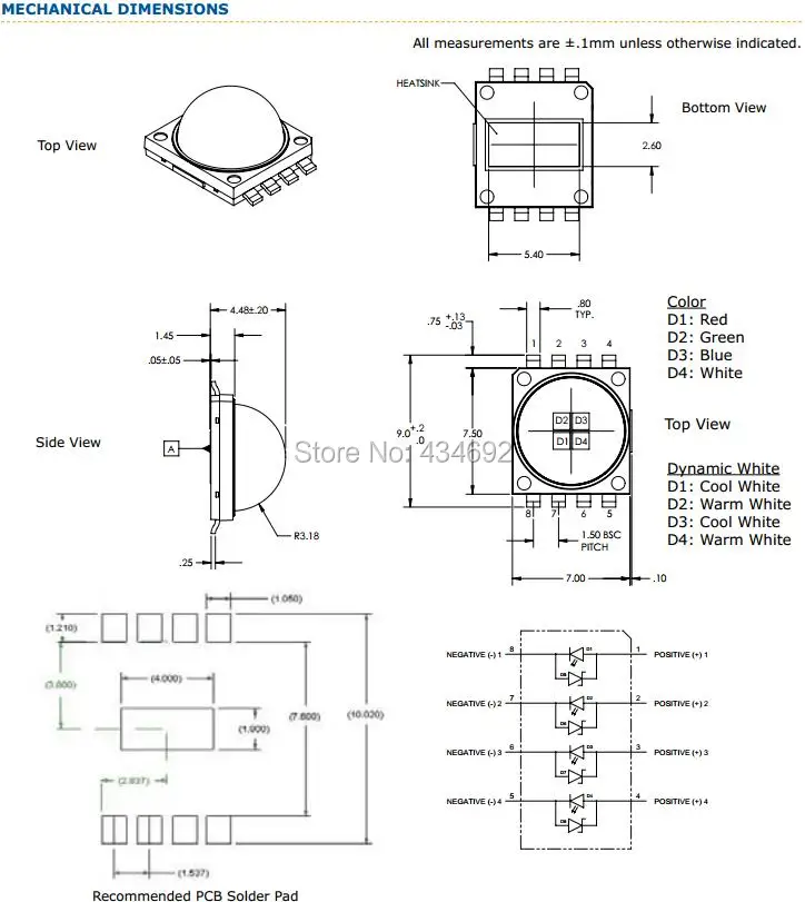 11-XlampMCE Mechanical Dimensions