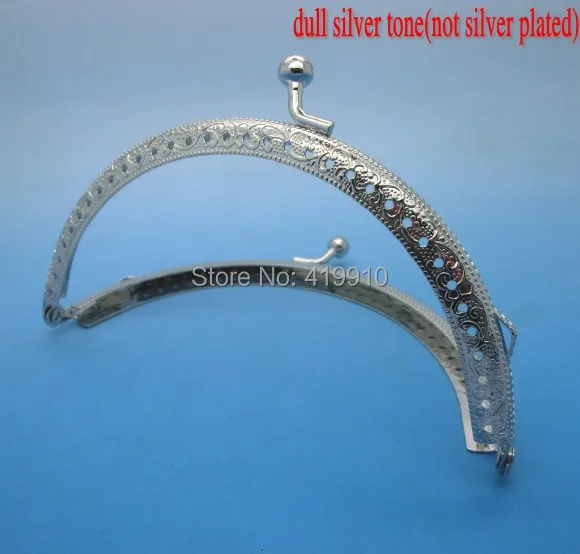 Shipping-2PC, металлическая рамка, застежка для кошелька, сумка с замком, ручка DIY, ручная работа, Серебряное сердце, 13,5x8 см, J2562