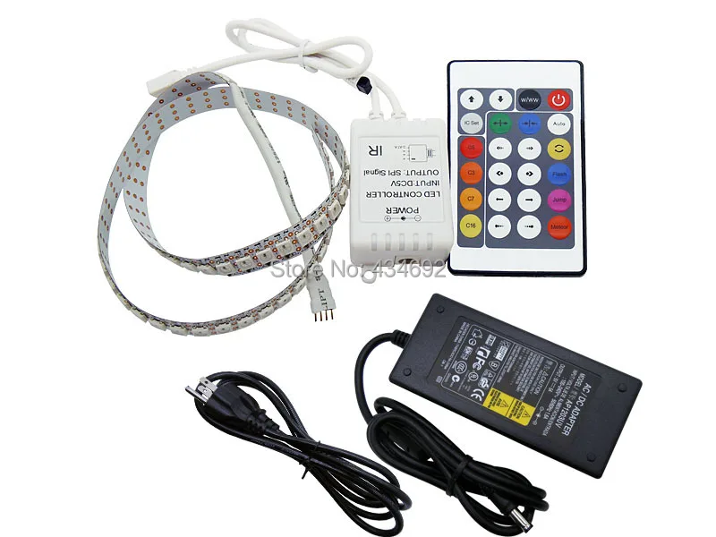 50 см, 72 шт. 5050 RGB SMD 2811IC Светодиодные ленты Метеор узор гибкий свет+ ИК-пульт дистанционного управления+ 5 V 5A Питание