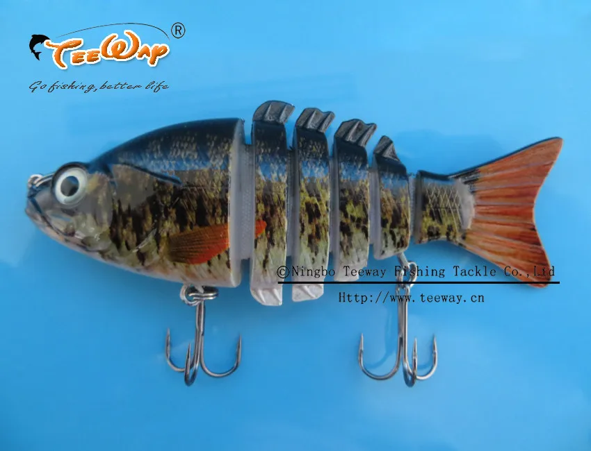 Рыбалка приманки 6 Сегмент Swimbait Жесткий приманки медленно 18 г 10 см рыболовные снасти FL6-2SQ нахлыстом