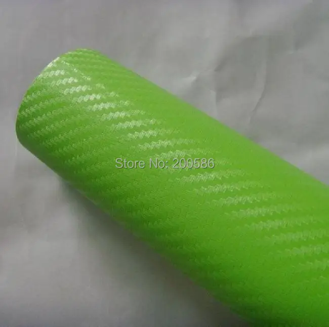 Apple Green 3d-винил с рисунком под углеродное волокно без воздушных пузырей стикер для автомобиля фольга Размер 1,52*30 м/рулон
