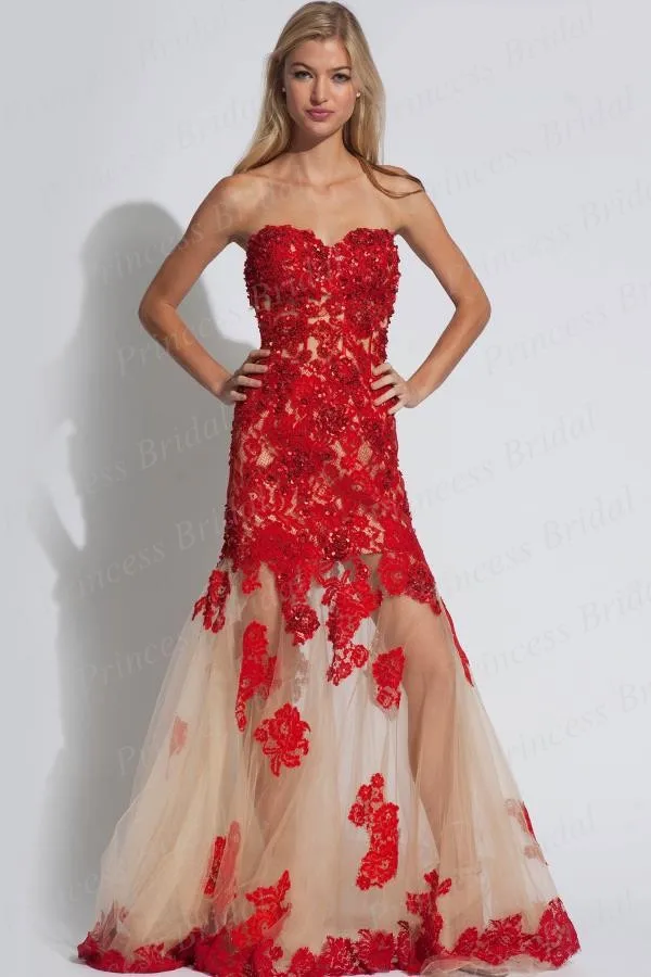 Free Shipping Ed Bodice Fishtail Sweetheart Floor Length Vogue Vogue Prom Dresses With Lace Sh114 Conew 2 Jpg