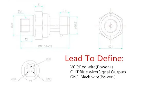 Новое поступление, DC 12V G1/2 0-2,5 MPa/0-360 PSI датчик давления воды и газа для тестирования