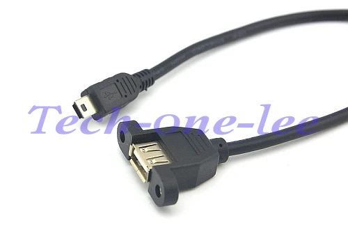 10 шт./партия USB A Female To Mini 5Pin мужской удлинитель USB-A F крепление на панель Mini usb M разъем 5pin Кабель-адаптер