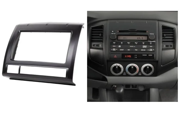 Двойной Din фасции Для Toyota Tacoma Радио DVD стерео панель тире Монтажная Установка отделка комплект лицевая рамка