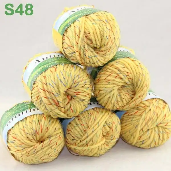 Лот из 3 BallsX50g на не сужающемся книзу массивном ботинки ручной работы; Толстая шерстяная пряжа для вязания 248-C1