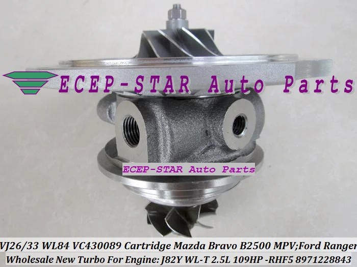 RHF5 VJ26 VJ33 WL84 VC430089 Turbo CHRA Cartridge Turbocharger Core MAZDA Bravo B2500 MPV FORD Ranger J82Y WL-T 2.5L 109HP (3)