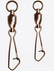 Ball bearing swivel  with hooked  snap