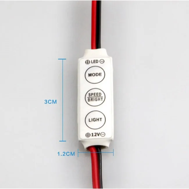 Горячая Распродажа: 5 шт. мин 3key контроллер одного цвета 12V72W светодиодный ленты контроллер PWM 256 для светодиодный светодиодные полосы света Яркость диммер