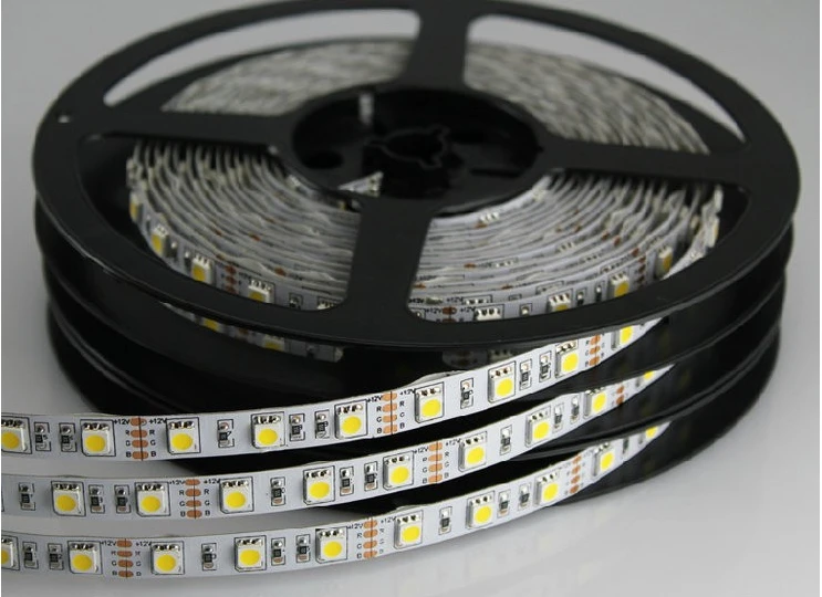 RGB белый теплый белый R G B Светодиодные ленты 5050 SMD 5 м 300 светодиодов Гибкие Nonwaterproof светодиод Клейкие ленты Высокое качество светодиодные