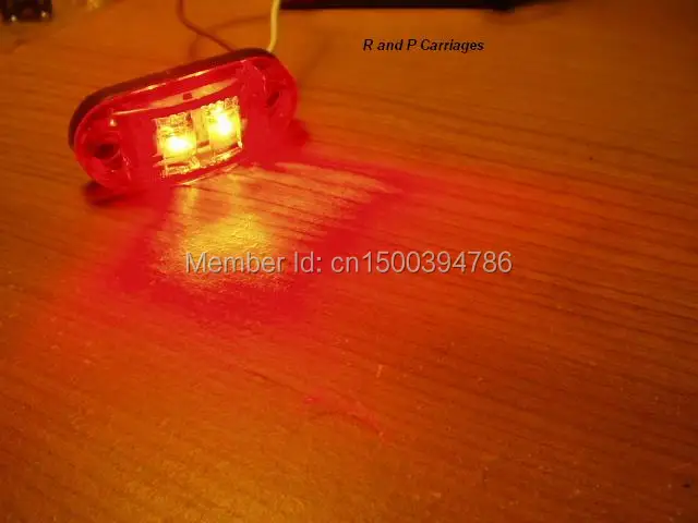 10pcs12v 24 В ясно светодиодный красный внешний свет 2." овальный парковка Прицепы тягач грузовик, автобус лампа сбоку маркер оформление sae ECE