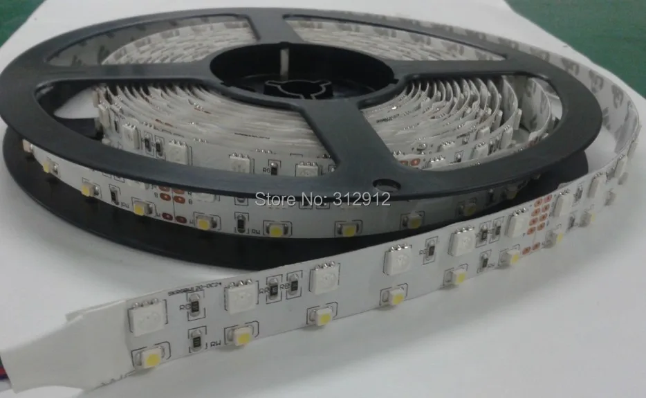 5 м 600 светодиоды 120LED/M 5050 RGBW (RGB + теплый белый) Светодиодные ленты света; -водонепроницаемый; DC24V вход; 144 Вт