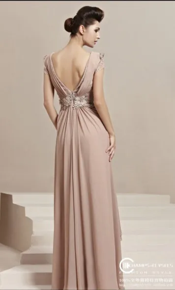 Новая мода vestido de festa longo халат de soiree кепки рукавом кружево Вечерние элегантное вечернее платье Мать невесты платья для женщин