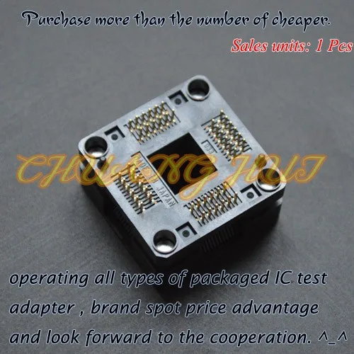 Otq-48-0.75-01 Тесты разъем TQFP48/QFP48/LQFP48/cqfp48 IC Разъем шаг = 0.75 мм Размеры = 10x10 мм/13x13 мм