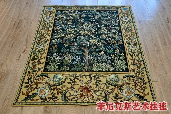 Свадебный подарок William morris пейзаж картины Древо жизни 138*104 см бельгийский гобелен настенный Декор PT-58