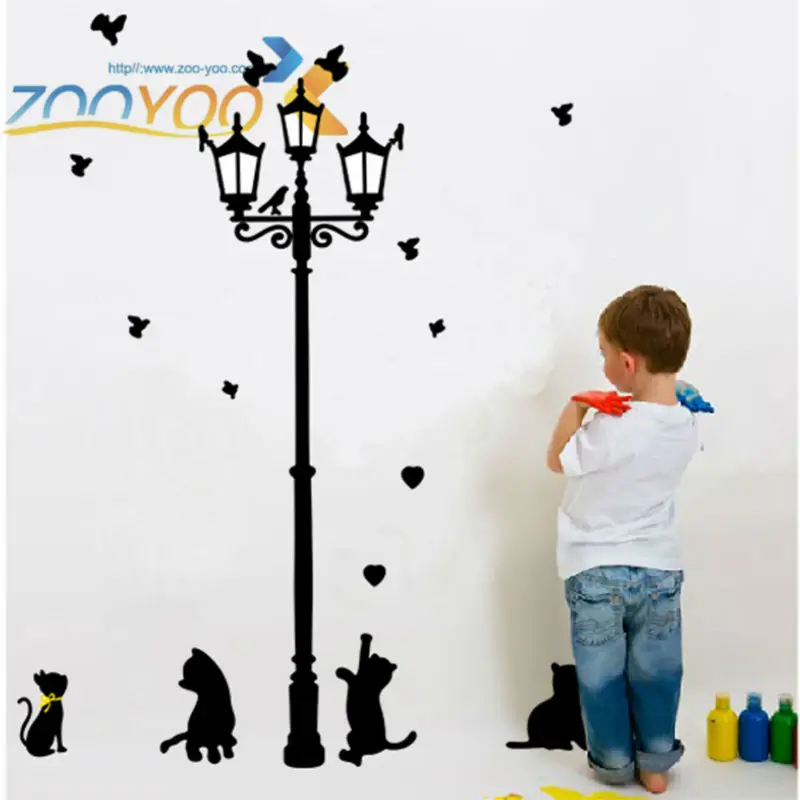 GOOD FRIENDS & LAMP POST Removable Wall Sticker GOOD FRIENDS & LAMP POST Removable Wall Sticker