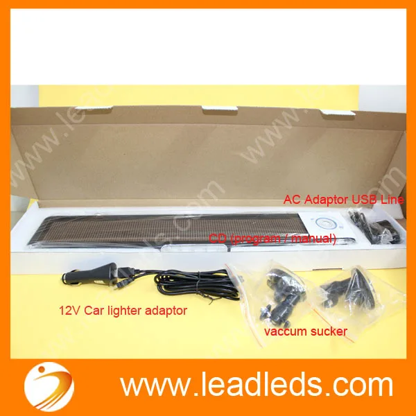 Suporte a Rolagem de Texto Tela de Exibição de Publicidade Módulo de Sinal Led Red Light Usb Programável Levou Exibição Carro Dc12v Levou Levou 23 Módulos de LED