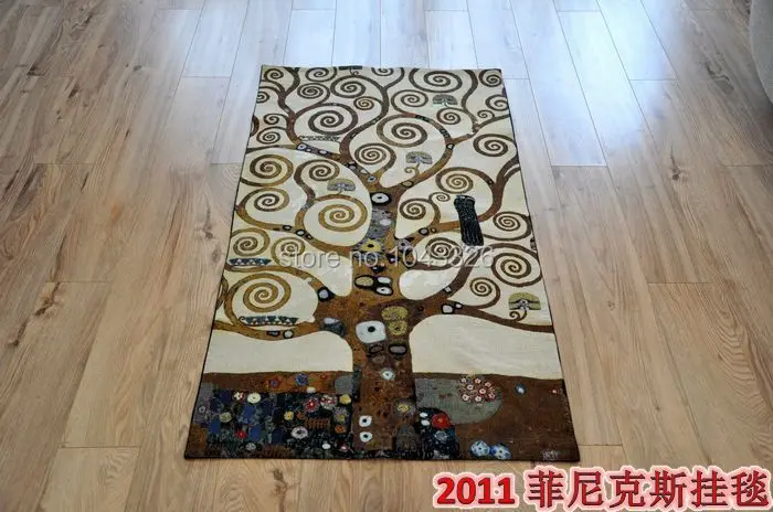 Klimt дерево символ жизни креативный домашний декор 137*70 см пейзаж Картина декоративная настенная вешалка гобелены aubusson гобелены PT-33