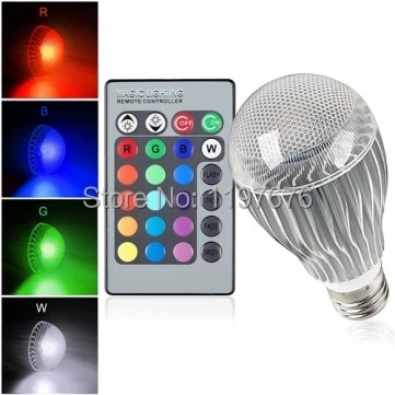 9 Вт E27 RGB светодиодные лампы 16 Цвет Изменение лампа 110 В 220 В 230 В для домашней вечеринки украшение с ИК-пульт дистанционного низкая цена