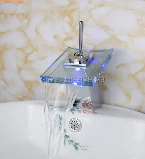 LED бассейна LED 3 вида цветов кран сидя кран, медь хром отделки кран sq23