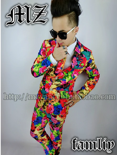 S-xl! корейский bigbang rights Zhi-Long GD "карандаш" тот же абзац разноцветный костюм куртка для мужчин