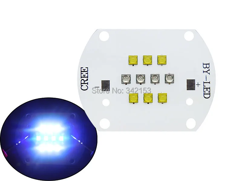 50 Вт Cree Xlamp XTE XT-E белый 6000 К(6 шт.)+ королевский синий 450нм(4 шт.) светодиодный излучатель лампы свет лампы для аквариума рыбы кораллового выращивания