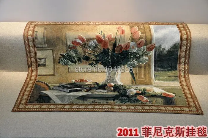 Aubusson 134*104 см пейзаж тюльпан антикварная мебель средневековое панно настенные картины для гостиной гобелен настенный