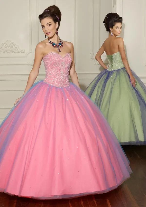 Кристалл блёстки вышивка бисером Quinceanera платья с курткой бальное платье сердечком сексуальный повязки органза ну вечеринку платье 15 год Q15