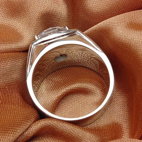 Роскошный Большой Каменный дизайн 5CT SONA Fine Diamond Man обручальное кольцо винтажное мужское свадебное кольцо подлинное серебро высшей пробы
