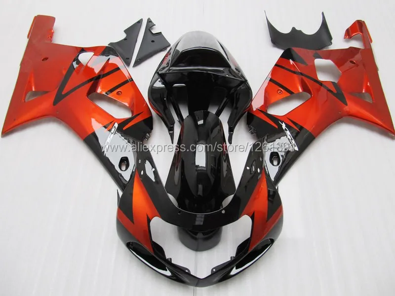 Инъекций оранжевый черный обтекатель для SUZUKI 2001 2003 GSXR600 750 01 02 03 GSXR600 GSXR750 K1 01 02 03 GSXR 600 750 обтекатели комплект