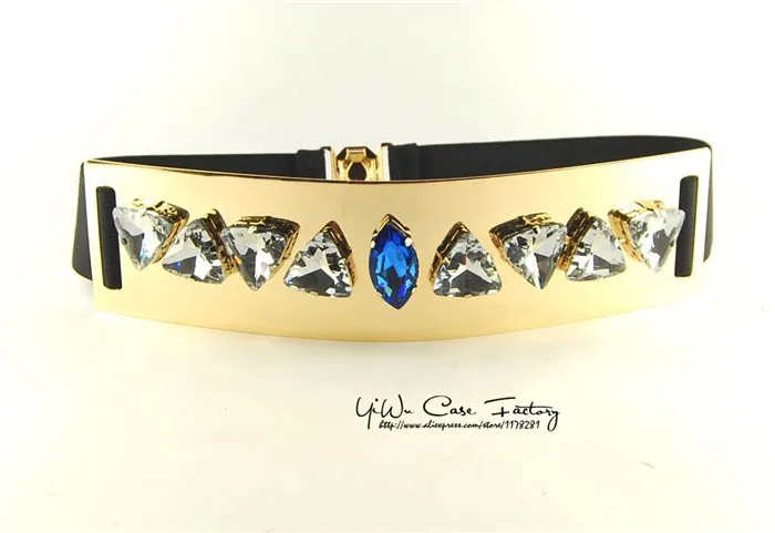 Эластичные колготки со стразами Зеркало Металл Пояс металлический Bling золотой пластине Широкий Оби группа для Для женщин женские Интимные аксессуары платье Ремни