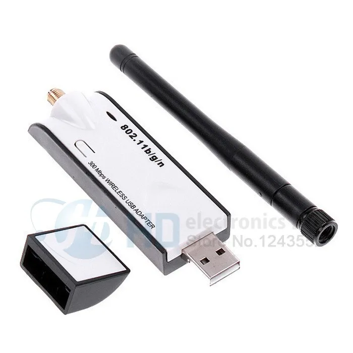 1 шт. мини USB 802.11b/g/n 300 м беспроводной LAN Wifi адаптер со Съемной Антенной Сетевая карта
