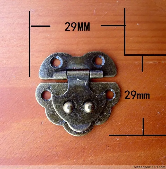 29*29 мм Античная HASP листового железа Камера обскура пряжкой небольшой деревянный палитра замок