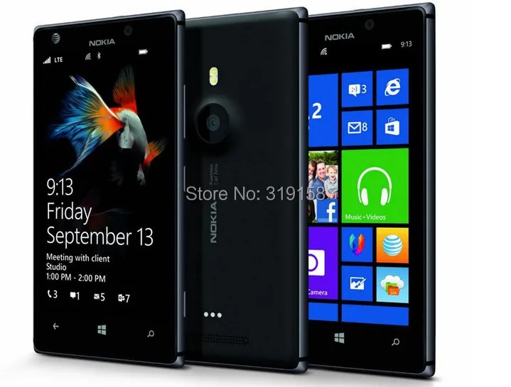 Nokia Lumia 925 разблокированный Восстановленный Windows мобильный телефон 4,5 ''8MP wifi gps 3g& 4G GSM 1G ram 16GB rom сенсорный экран