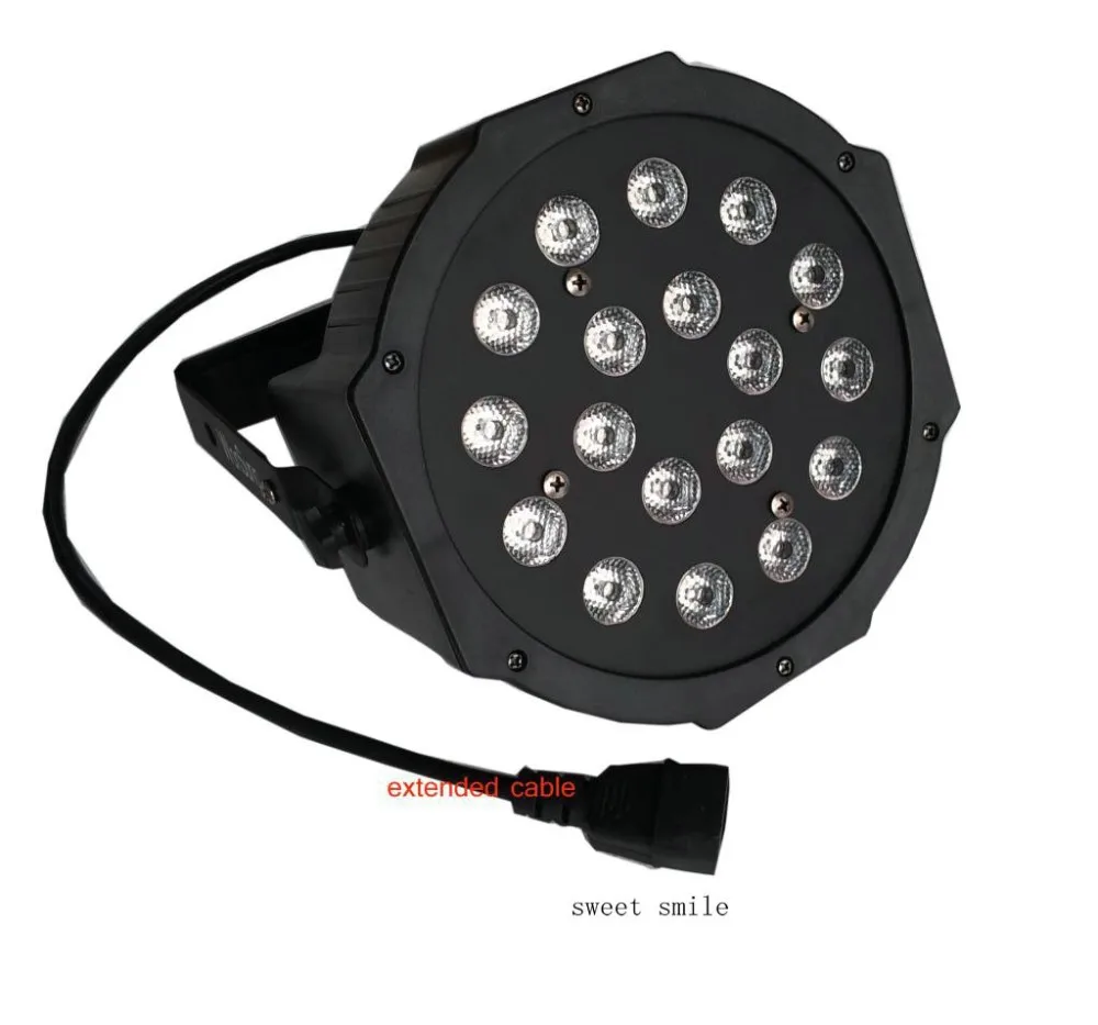 18X3W 8PCs RGB Luz de Escenario LED 6CH PAR Iluminaci/ón de Escenario Iluminaci/ón DMX512 Efecto de Iluminaci/ón para DJ//Club