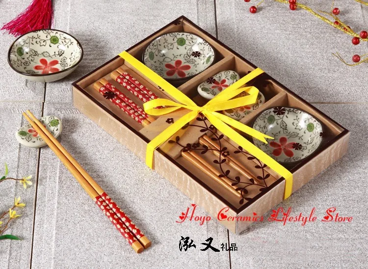 Китайский ветер керамический набор посуды японский стиль блюда с подарочными коробками высокого класса Суши набор
