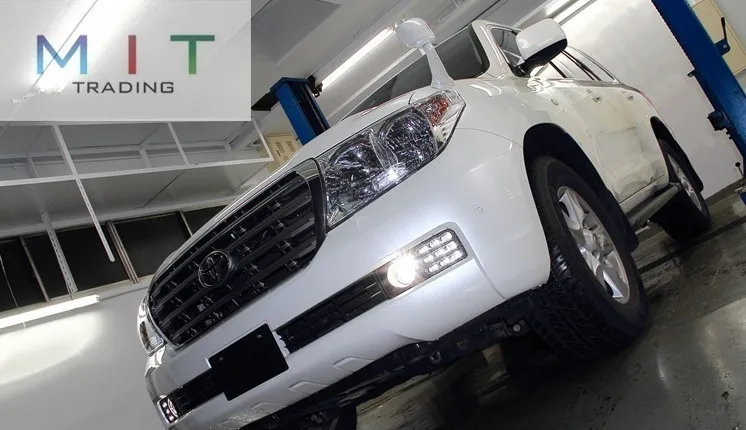 SMK светодиодный drl дневного света для Land Cruiser 2008~ 2010 светодиодный DRL+ 60%, 30% и 0% Контроль яркости+ сертификация ЕС