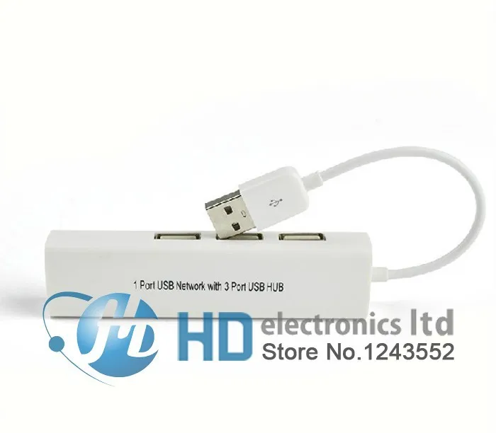 Бесплатная доставка USB к RJ45 сетевой карты кабель Ethernet сетевой адаптер 3 Порты и разъёмы концентратор 2 в 1 Win7 8 XP
