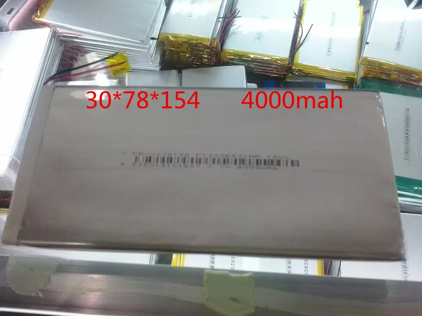 3078154 3080155 4000 mAH литий-ионный планшетный ПК аккумулятор для 7,8, 9 дюймов планшетный ПК 3,7 V полимерный литий-ионный аккумулятор с высоким качеством